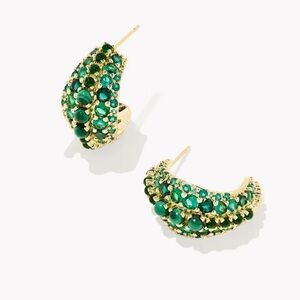 Kendra Scott Green Mix and Gold Krista Earrings